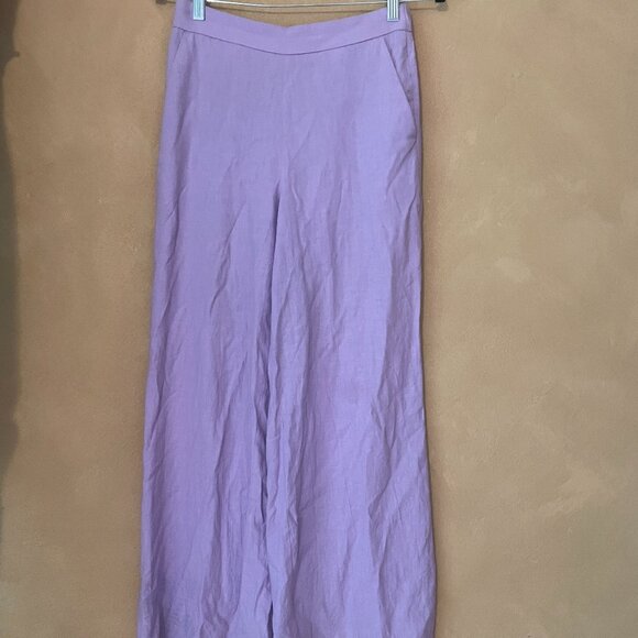 Purple linen pants - Picture 1 of 4